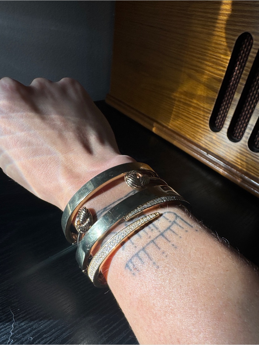 Gold Tone Bangle Bracelet Set by Bauble Bar